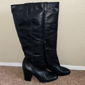 Sam Edelman black leather knee high boots - size 8.5